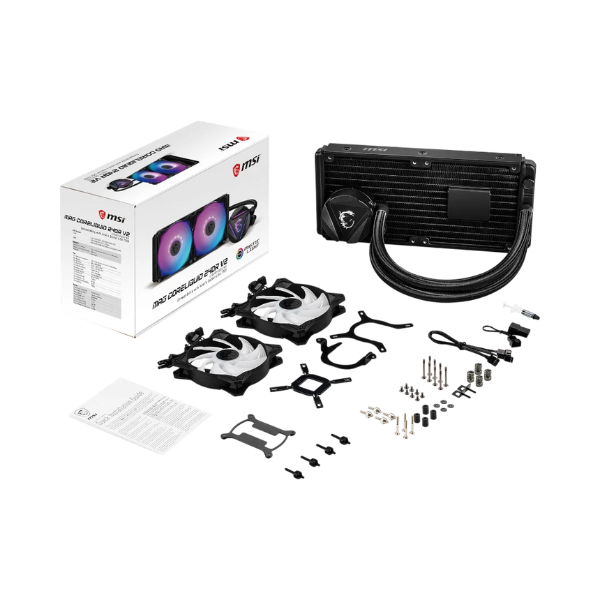 MSI MAG CORELIQUID 240R V2 Liquid Cooler (Black) — Being Shipped