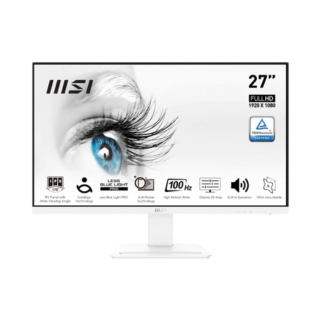 MSI PRO MP273AW 27" 16:9 100Hz FHD IPS Monitor (Matte White) — Being Shipped