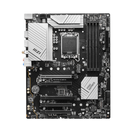 MSI PRO B760-VC WIFI IV LGA 1700 ATX Motherboard (Silver) — Being Shipped