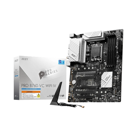 MSI PRO B760-VC WIFI IV LGA 1700 ATX Motherboard (Silver) — Being Shipped