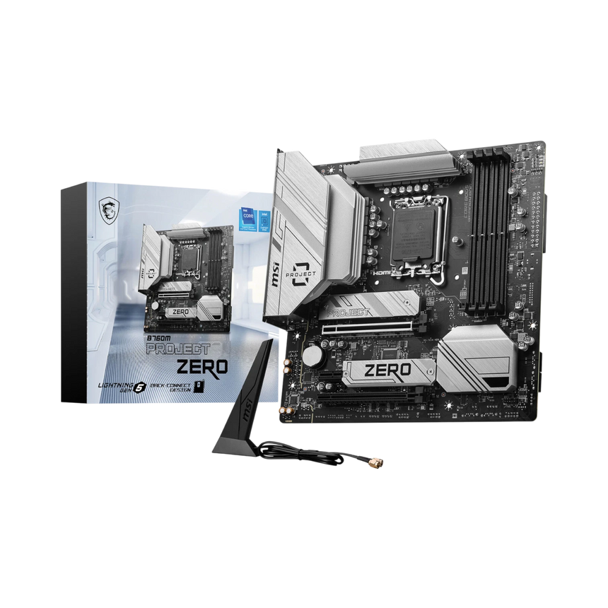 MSI B760M PROJECT ZERO LGA 1700 M-ATX Motherboard — Being Shipped