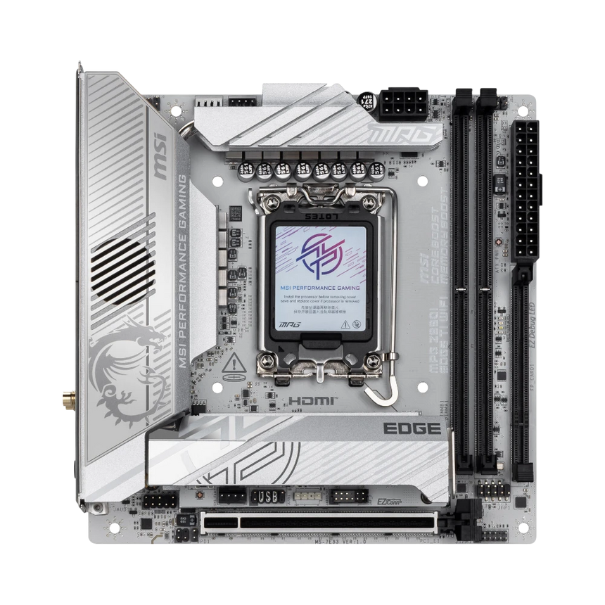 MSI MPG Z890I EDGE TI WIFI LGA 1851 Mini-ITX Motherboard (White) — Being Shipped
