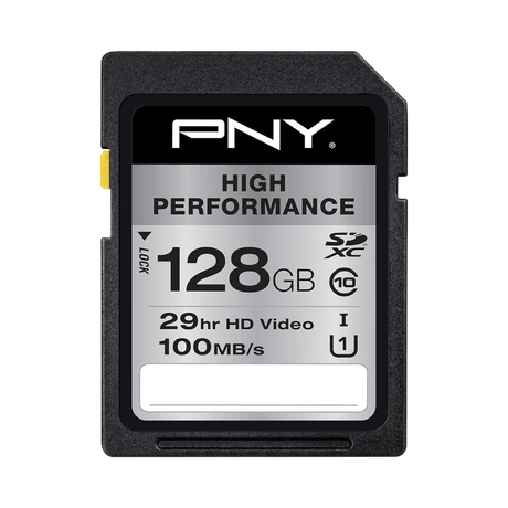 PNY High Performance 128GB UHS-I SDXC Memory Card (Class 10) — Being Shipped