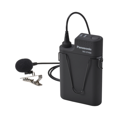 Panasonic WX-ST400 Bodypack DECT Wireless Transmitter with Cardioid Lavalier Mic (1.9 GHz) — Being Shipped