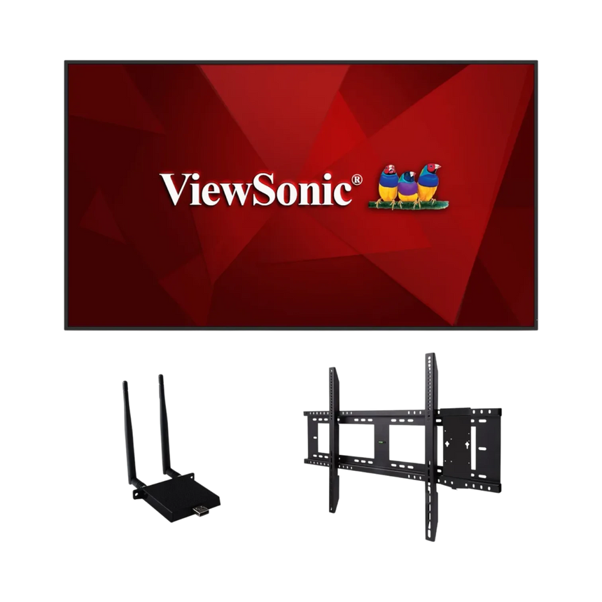 ViewSonic 55" 4K UHD Wireless Presentation Display Bundle with Wireless Module & Wall Mount — Being Shipped