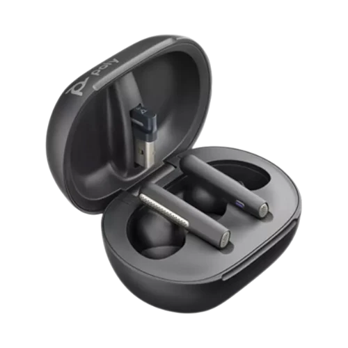 Poly Voyager Free 60+ UC Wireless Earbuds (USB-A Dongle, Carbon Black) — Being Shipped