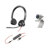 Poly Studio P5 Webcam & Blackwire 3325 Stereo USB Headset Kit — Being Shipped