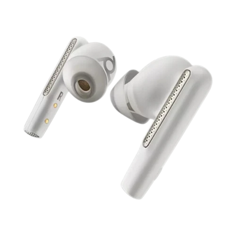 Poly Voyager Free 60+ UC Wireless Earbuds (USB-C Dongle, White Sand) — Being Shipped