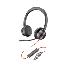 Poly Blackwire 8225 Stereo USB-C Headset with USB-C to USB-A Adapter (Microsoft Teams Certified) — Being Shipped