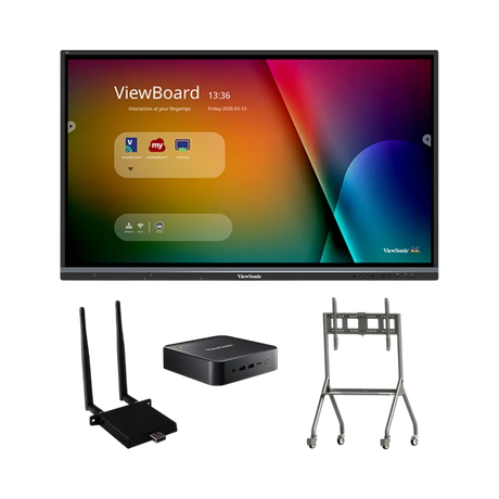 ViewSonic IFP7550-C4 75" ViewBoard Interactive Flat Panel Bundle with Chromebox — Being Shipped