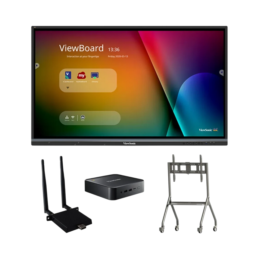ViewSonic IFP7550-C4 75" ViewBoard Interactive Flat Panel Bundle with Chromebox — Being Shipped