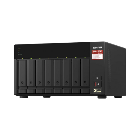 QNAP TS-873A 8-Bay NAS Enclosure with QSW-1105-5T Network Switch — Being Shipped