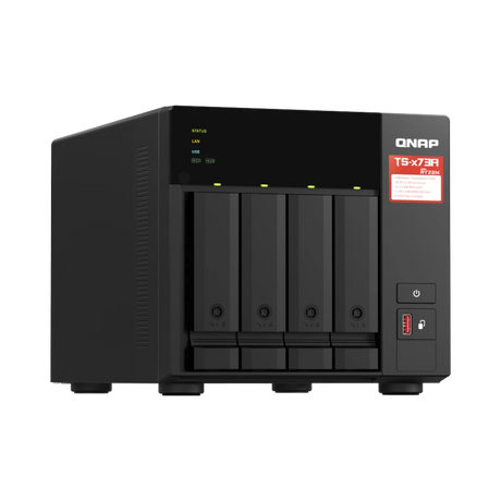 QNAP TS-473A 4-Bay NAS Enclosure with QSW-1105-5T Network Switch — Being Shipped