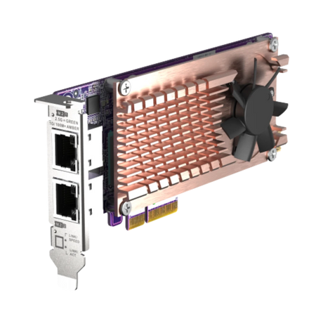 QNAP QM2-2P2G2T Dual M.2 2280 PCIe NVMe SSD & Dual-Port 2.5GbE Expansion Card — Being Shipped