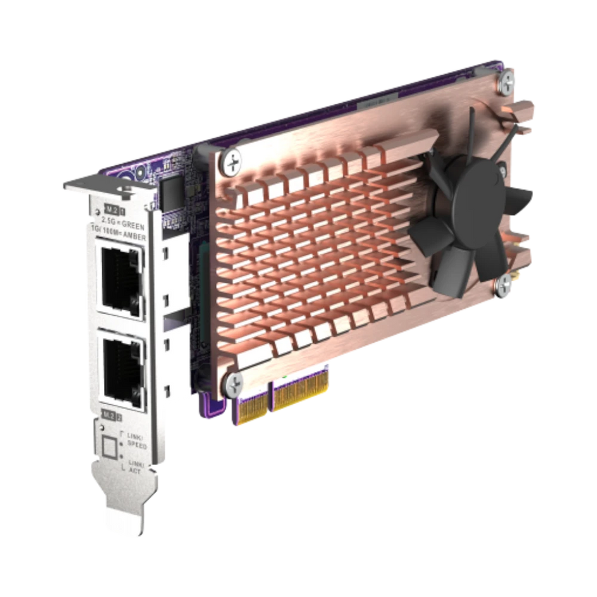 QNAP QM2-2P2G2T Dual M.2 2280 PCIe NVMe SSD & Dual-Port 2.5GbE Expansion Card — Being Shipped