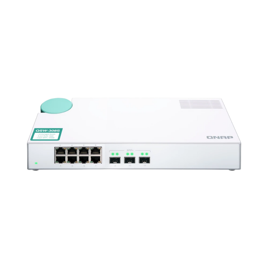 QNAP QSW-308S 8-Port Gigabit Unmanaged Switch with SFP+ — Being Shipped