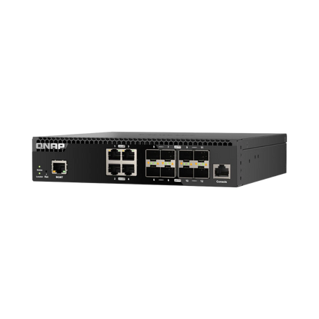 QNAP QSW-M3212R-8S4T 12-Port 10G RJ45/SFP Managed Network Switch — Being Shipped
