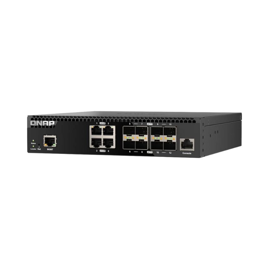 QNAP QSW-M3212R-8S4T 12-Port 10G RJ45/SFP Managed Network Switch — Being Shipped