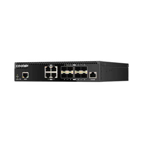 QNAP QSW-M3212R-8S4T 12-Port 10G RJ45/SFP Managed Network Switch — Being Shipped