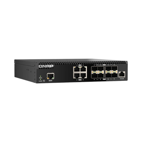 QNAP QSW-M3212R-8S4T 12-Port 10G RJ45/SFP Managed Network Switch — Being Shipped