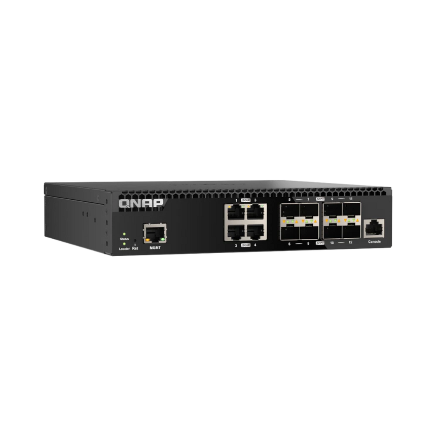 QNAP QSW-M3212R-8S4T 12-Port 10G RJ45/SFP Managed Network Switch — Being Shipped