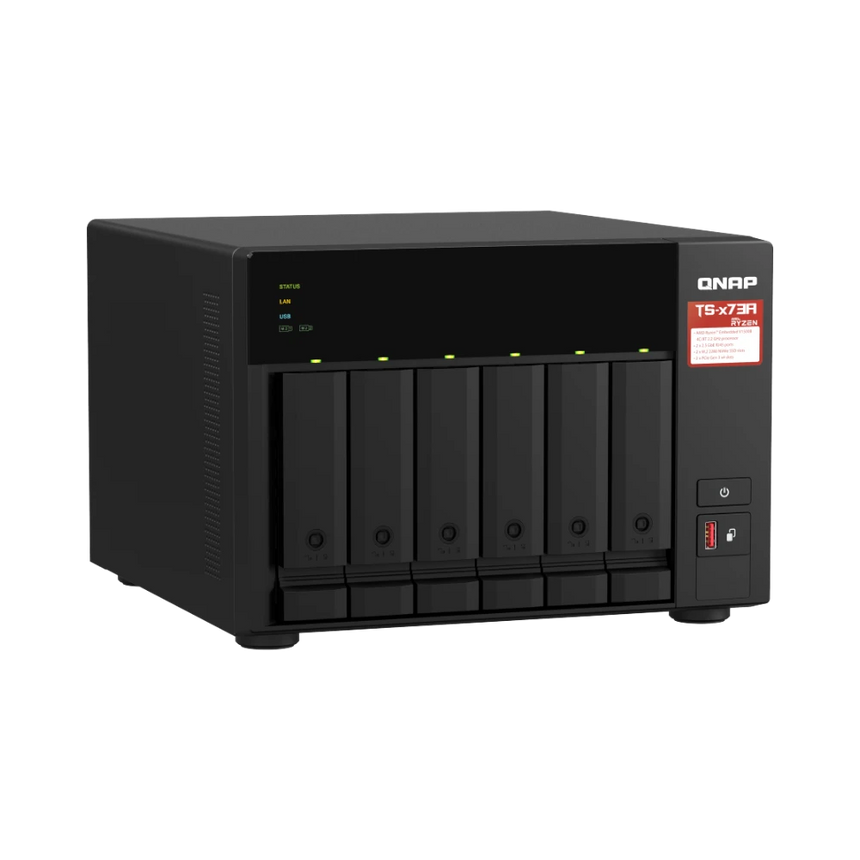 QNAP TS-673A 6-Bay NAS Enclosure with QSW-1105-5T Network Switch — Being Shipped