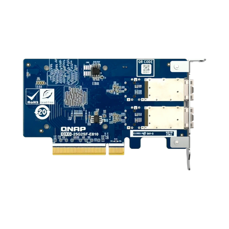 QNAP QXG-25G2SF-E810 2-Port 25G SFP28 PCIe 4.0 Network Adapter Card — Being Shipped