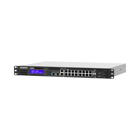 QNAP QGD-1602P-C3758-16G 16-Port Multi-Gig PoE 4 Compliant Managed Switch & NAS Enclosure — Being Shipped