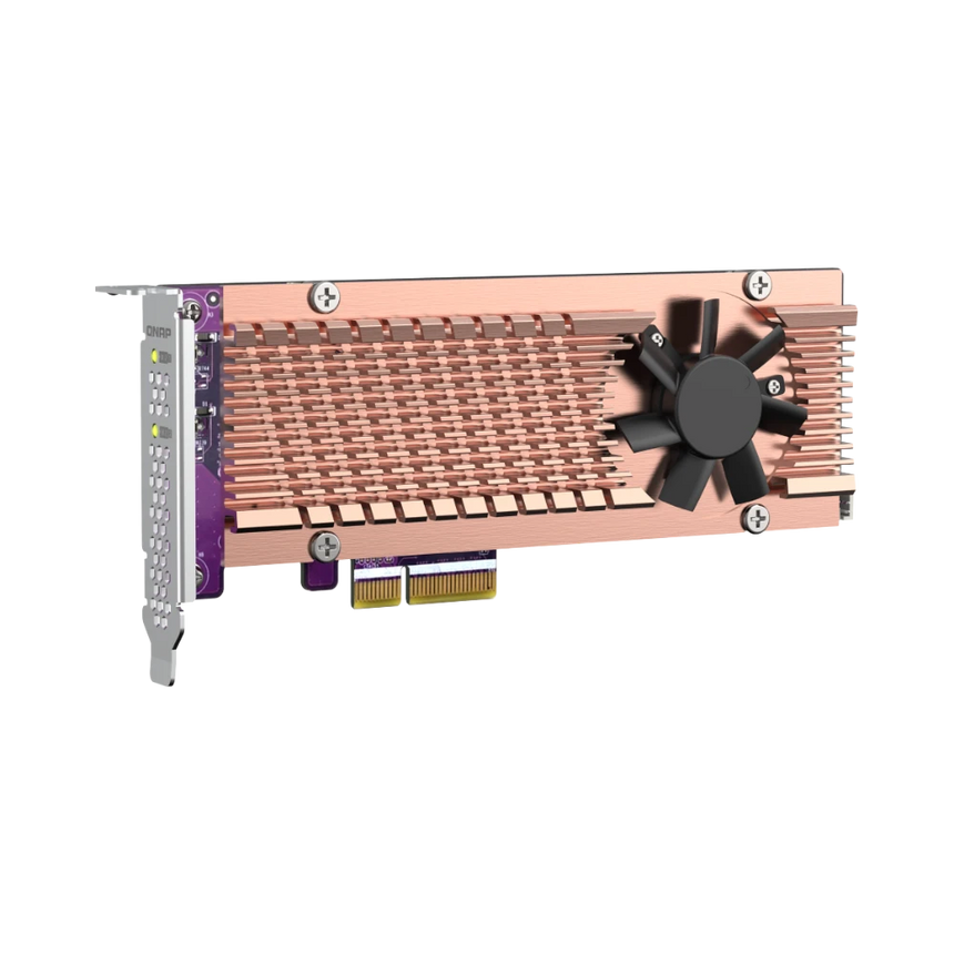 QNAP Dual M.2 22110/2280 PCIe Gen2 x4 NVMe SSD Expansion Card — Being Shipped