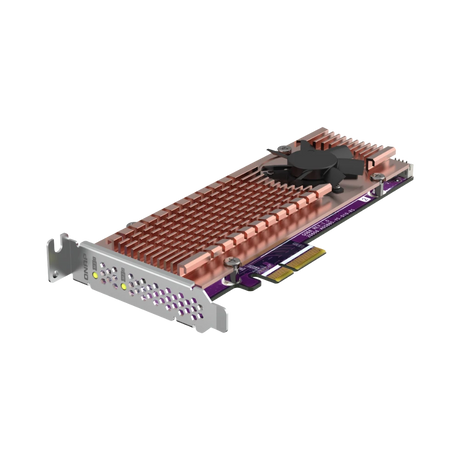 QNAP Dual M.2 22110/2280 PCIe Gen2 x4 NVMe SSD Expansion Card — Being Shipped