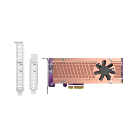QNAP Dual M.2 22110/2280 PCIe Gen2 x4 NVMe SSD Expansion Card — Being Shipped