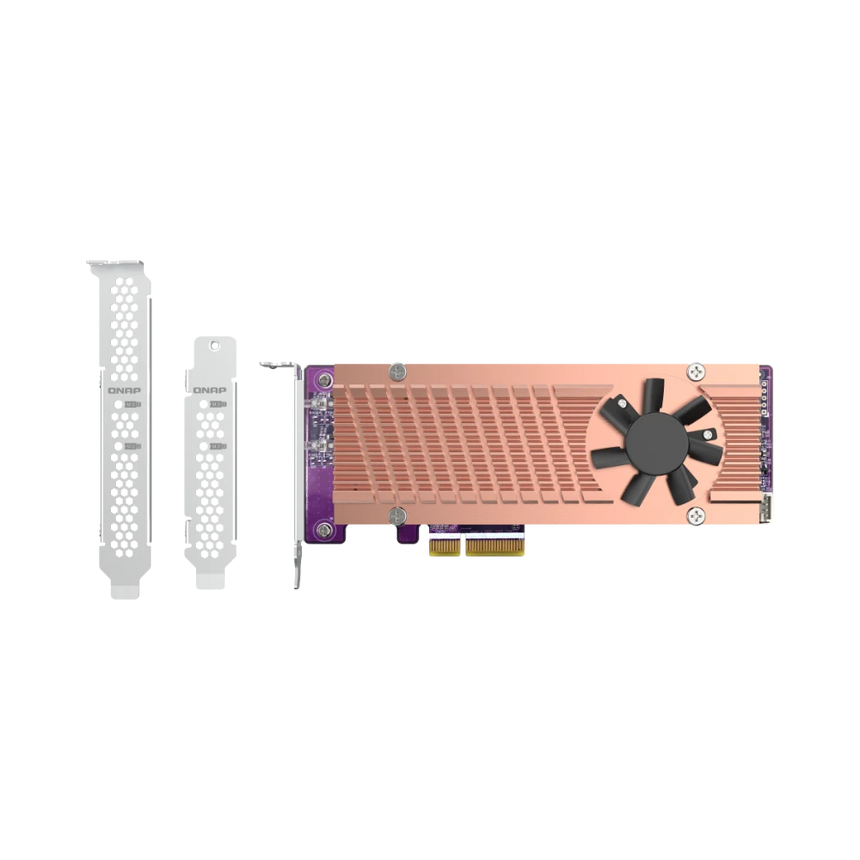 QNAP Dual M.2 22110/2280 PCIe Gen2 x4 NVMe SSD Expansion Card — Being Shipped