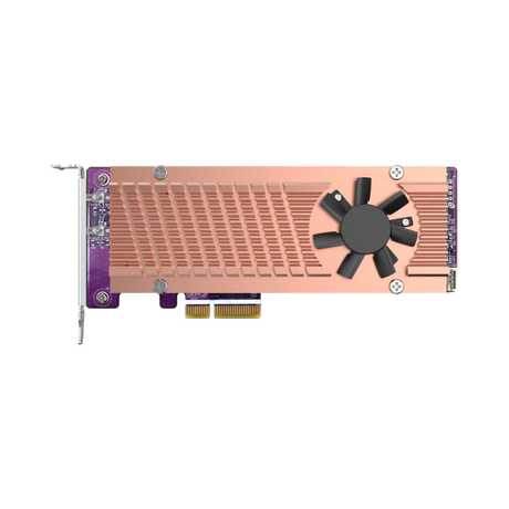QNAP Dual M.2 22110/2280 PCIe Gen2 x4 NVMe SSD Expansion Card — Being Shipped