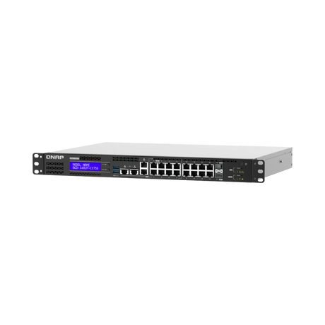 QNAP QGD-1602P-C3558-8G 16-Port Multi-Gigabit PoE++ Compliant Managed Switch & NAS Enclosure with SFP+ — Being Shipped