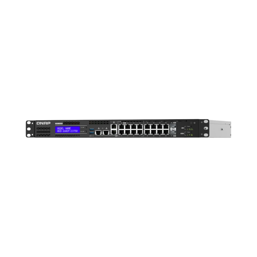 QNAP QGD-1602P-C3558-8G 16-Port Multi-Gigabit PoE++ Compliant Managed Switch & NAS Enclosure with SFP+ — Being Shipped