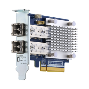 QNAP Dual-Port 32Gb Fiber Channel Host Bus Adapter with SFP+ Transceivers — Being Shipped