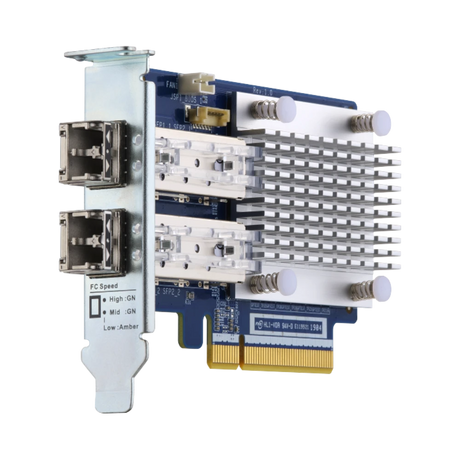QNAP Dual-Port 32Gb Fiber Channel Host Bus Adapter with SFP+ Transceivers — Being Shipped