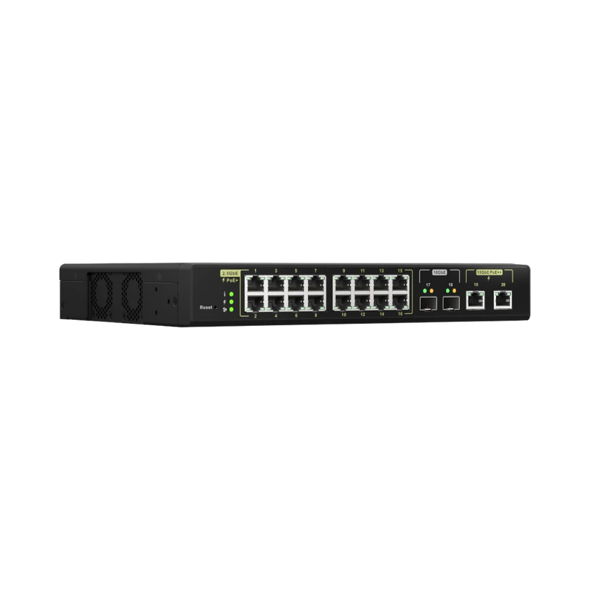 QNAP QSW-M2116P-2T2S 18-Port Multi-Gig PoE++ Compliant Managed Switch with SFP+ — Being Shipped