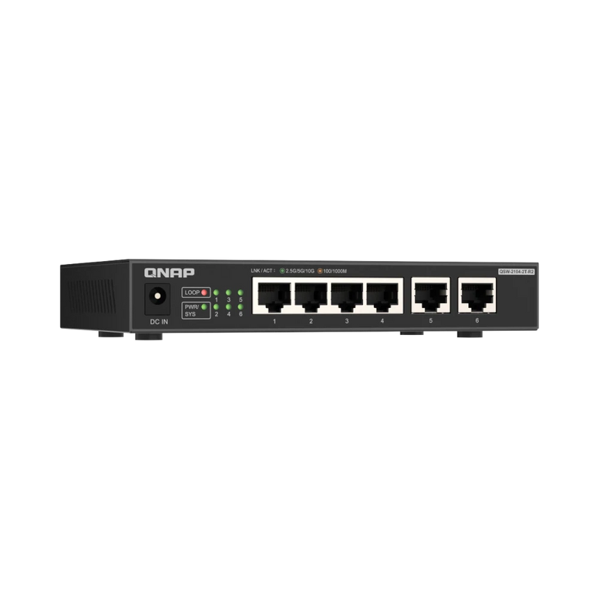 QNAP QSW-2104-2T-R2 6-Port 2.5G / 10G Unmanaged Network Switch — Being Shipped