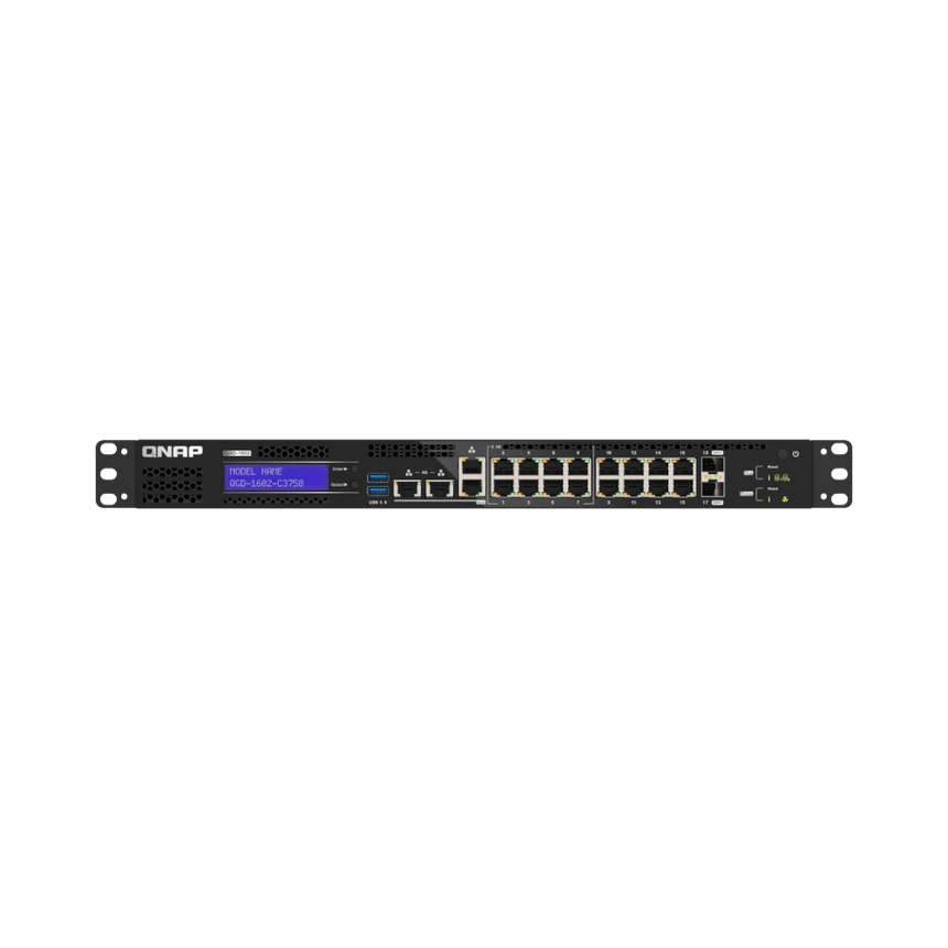 QNAP QGD-1602P-C3758-8G 16-Port Multi-Gig PoE 4 Compliant Managed Switch & NAS Enclosure — Being Shipped