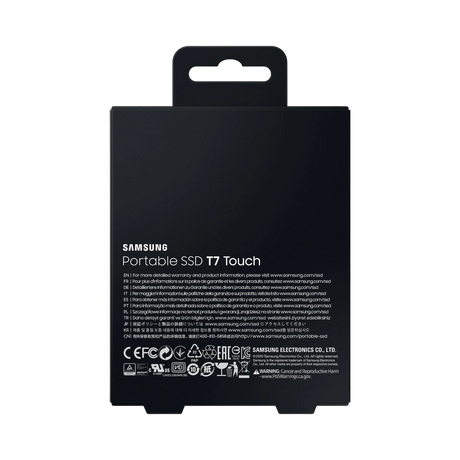 Samsung T7 Touch 1TB PCIe NVMe USB 3.2 Gen 2 Portable SSD (Black) — Being Shipped