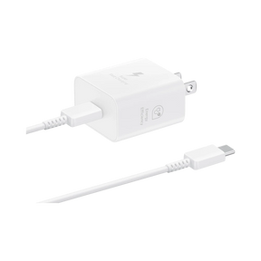 Samsung 25W PD Power Adapter with USB C Cable (White) — Being Shipped