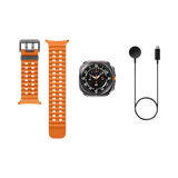 Samsung Galaxy Watch Ultra Titanium 47mm LTE Smartwatch (Orange Band, Titanium Gray) — Being Shipped