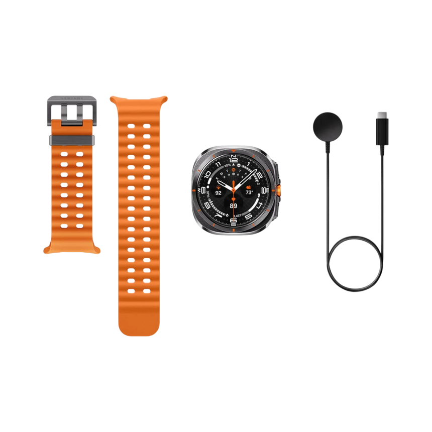 Samsung Galaxy Watch Ultra Titanium 47mm LTE Smartwatch (Orange Band, Titanium Gray) — Being Shipped