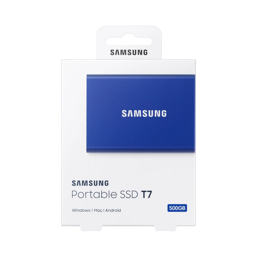 Samsung T7 500GB PCIe NVMe USB 3.2 Gen 2 Portable SSD (Indigo Blue) — Being Shipped