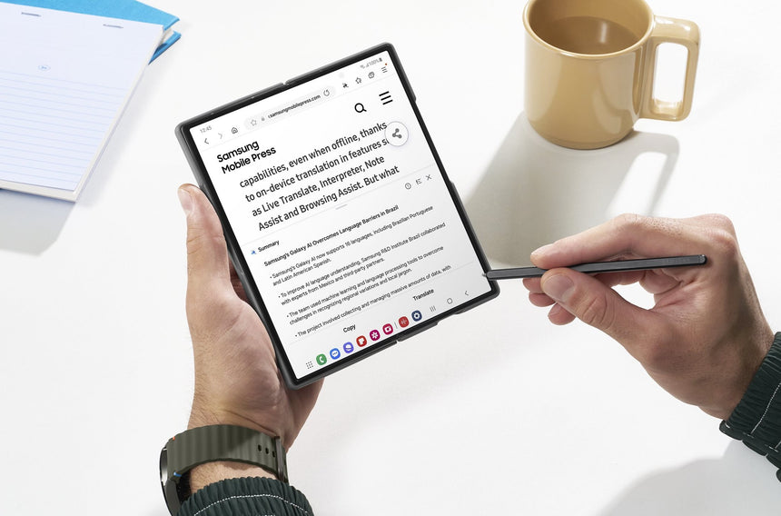 Samsung Galaxy Z Fold6 Smartphone, Qualcomm Snapdragon 8, 12GB RAM, 256GB Storage (Unlocked, Silver Shadow) — Being Shipped