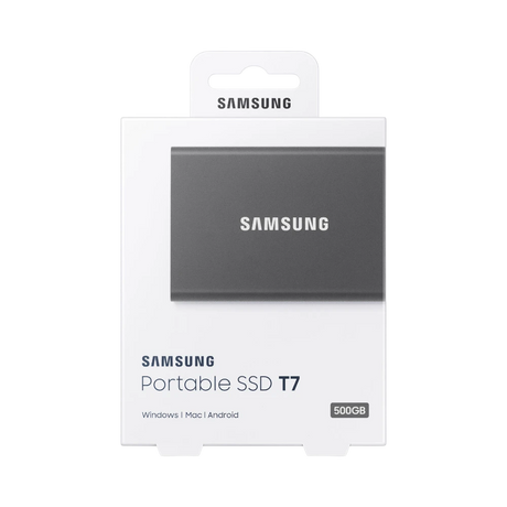 Samsung T7 500GB PCIe NVMe USB 3.2 Gen 2 Portable SSD (Titan Gray) — Being Shipped