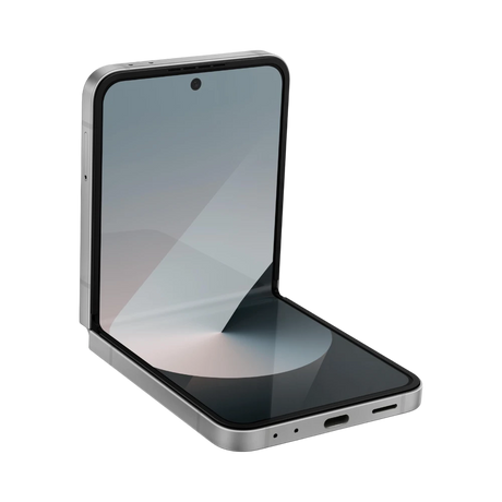 Samsung Galaxy Z Flip6 Smartphone, Qualcomm Snapdragon 8, 12GB RAM, 256GB Storage (Unlocked, Silver Shadow) — Being Shipped