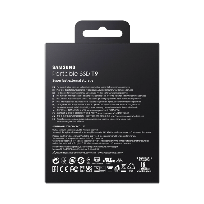 Samsung T9 4TB USB-C 3.2 PCIe NVMe Rubber Portable SSD (Black) — Being Shipped