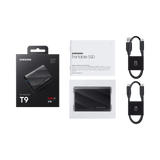Samsung T9 2TB USB-C 3.2 Gen 2x2 PCIe Rubber Portable SSD (Black) — Being Shipped